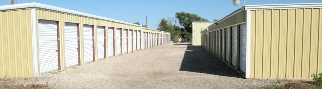 row of storage units